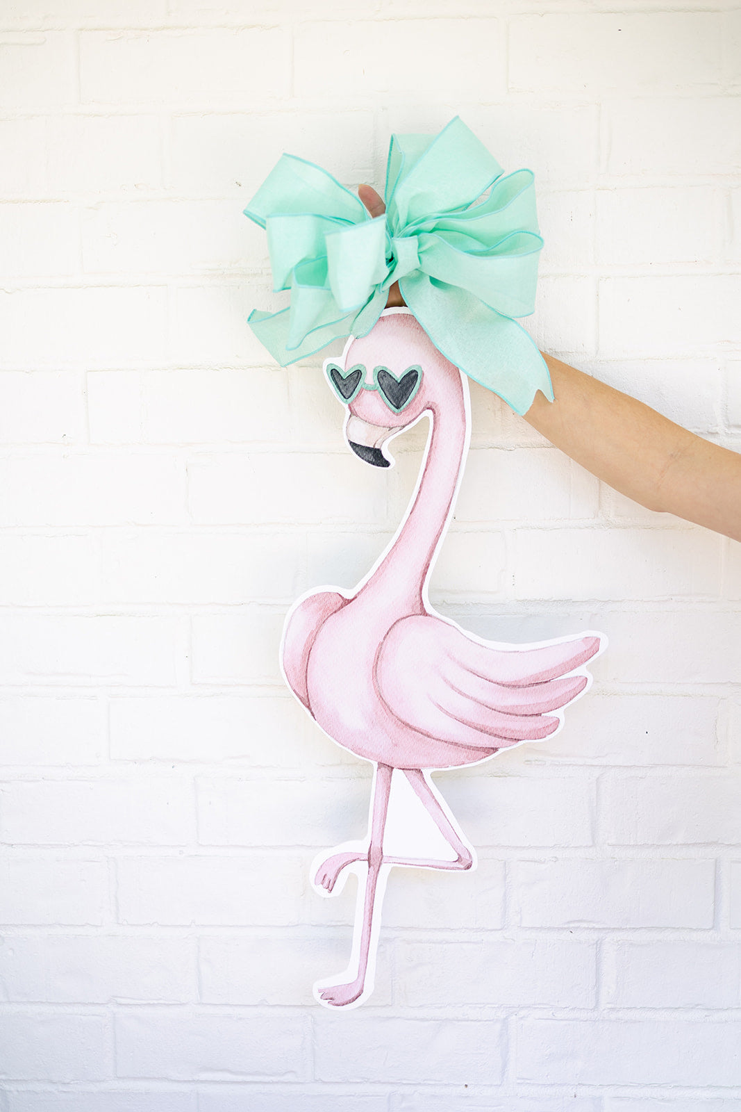 Pink Flamingo Door Hanger