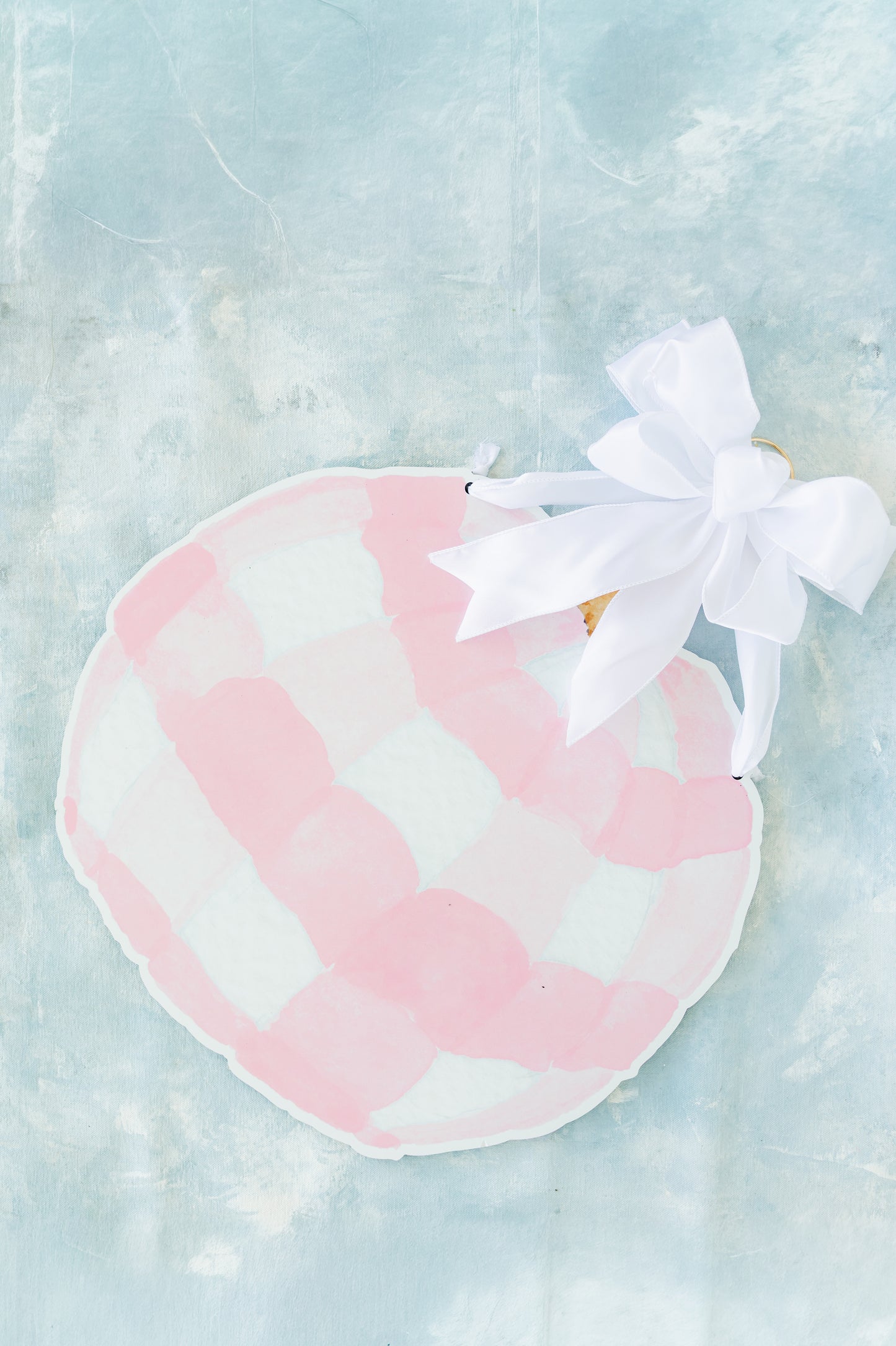 Rose Gingham Pumpkin Hanger