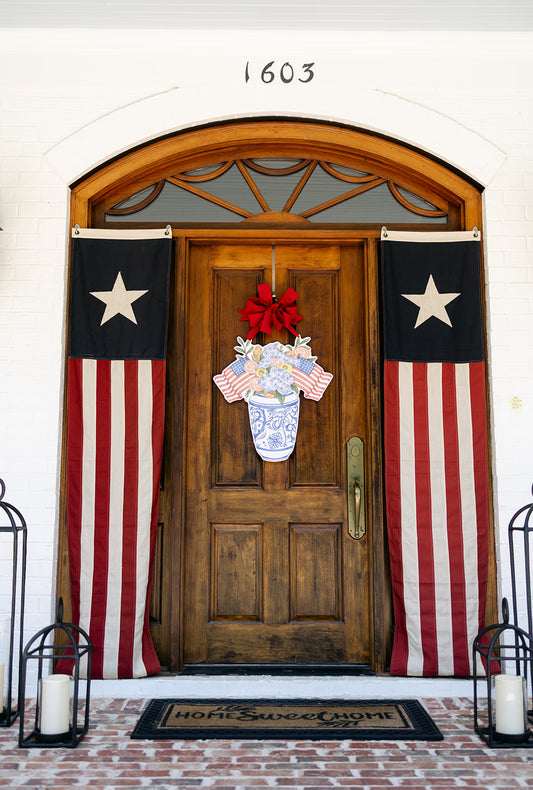 Patriotic Chinoiserie Jar Hanger