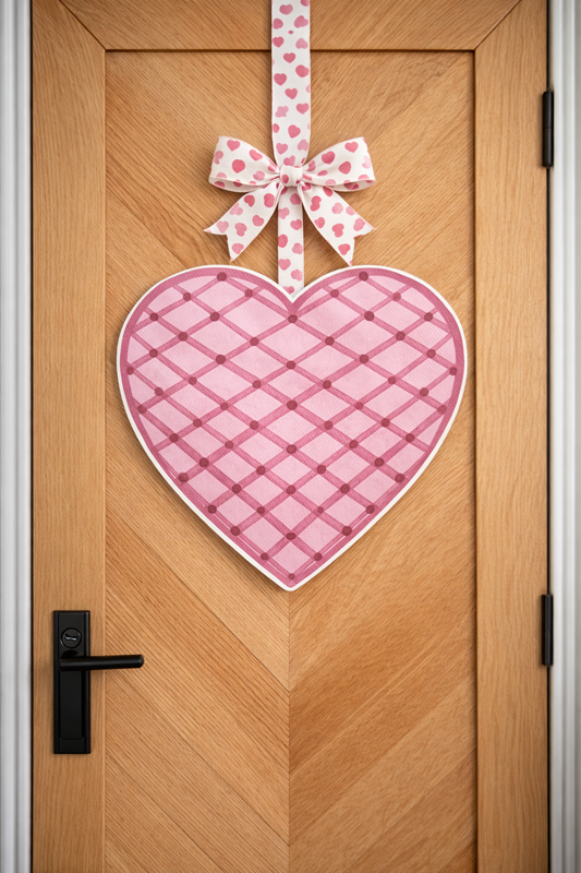Blush Trellis Heart Hanger