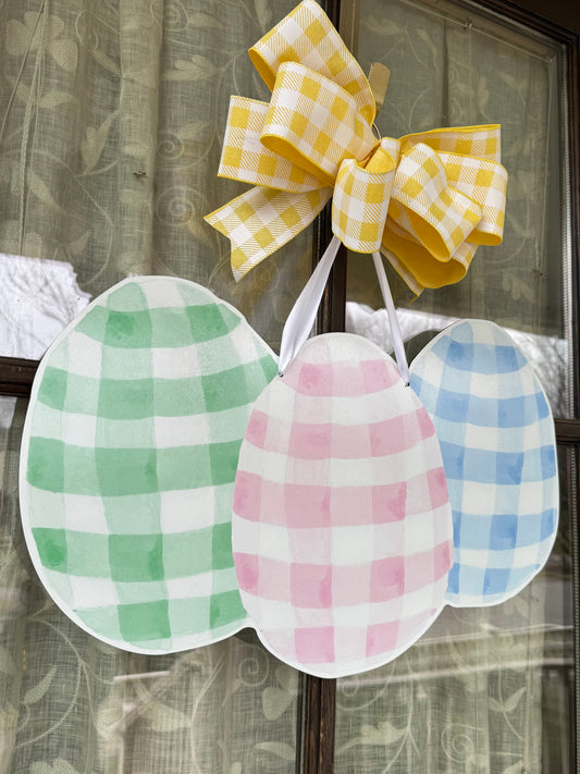 The Gingham Egg Trio
