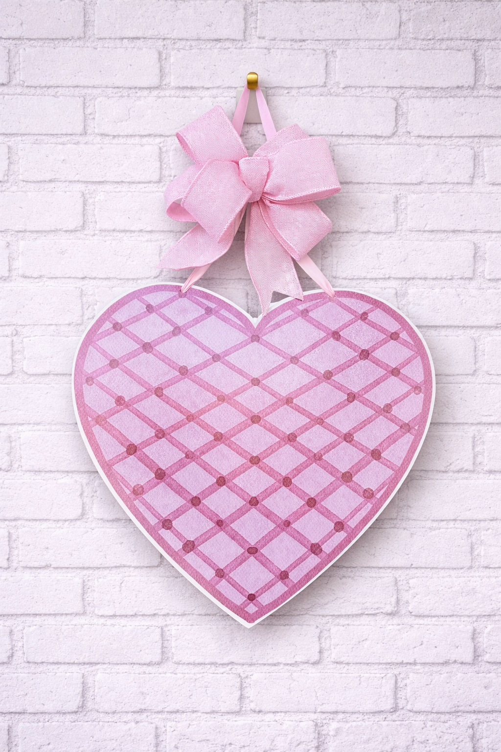 Blush Trellis Heart Hanger