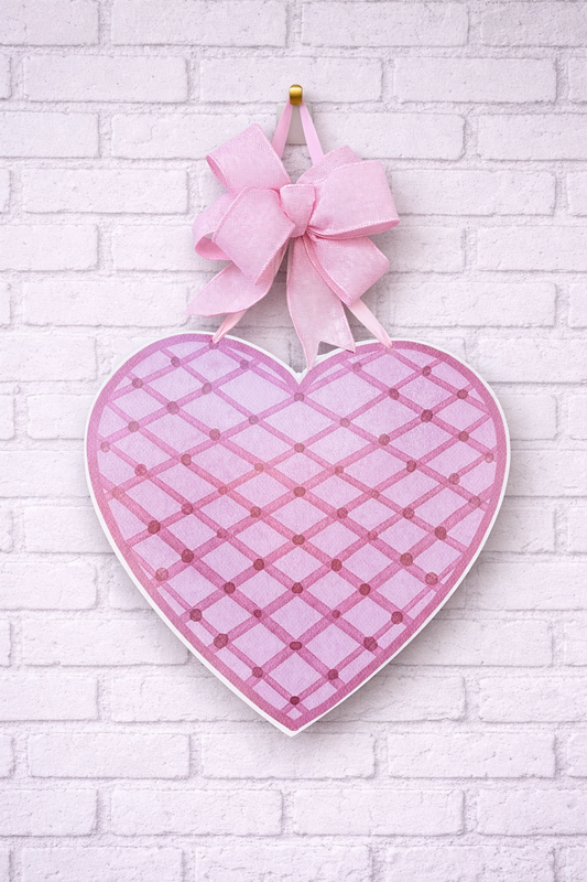 Blush Trellis Heart Hanger