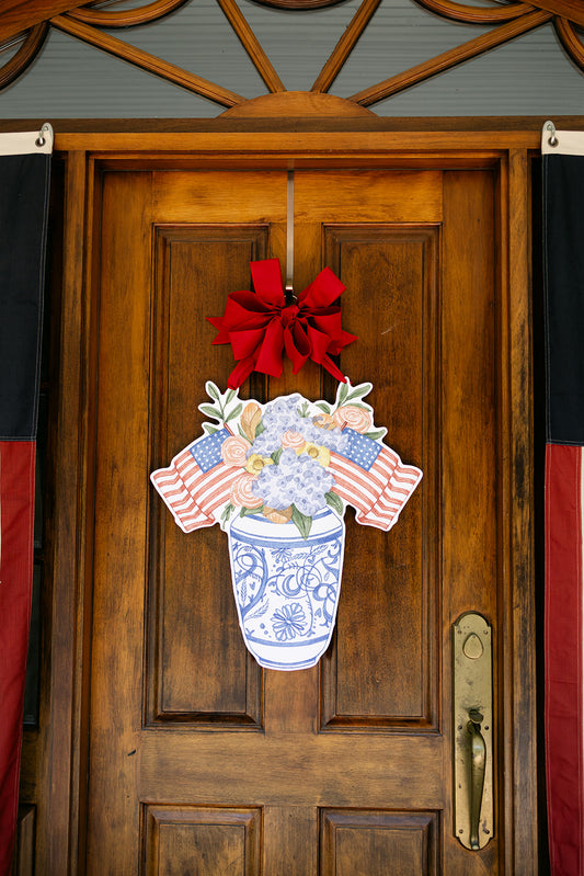 Patriotic Chinoiserie Jar Hanger