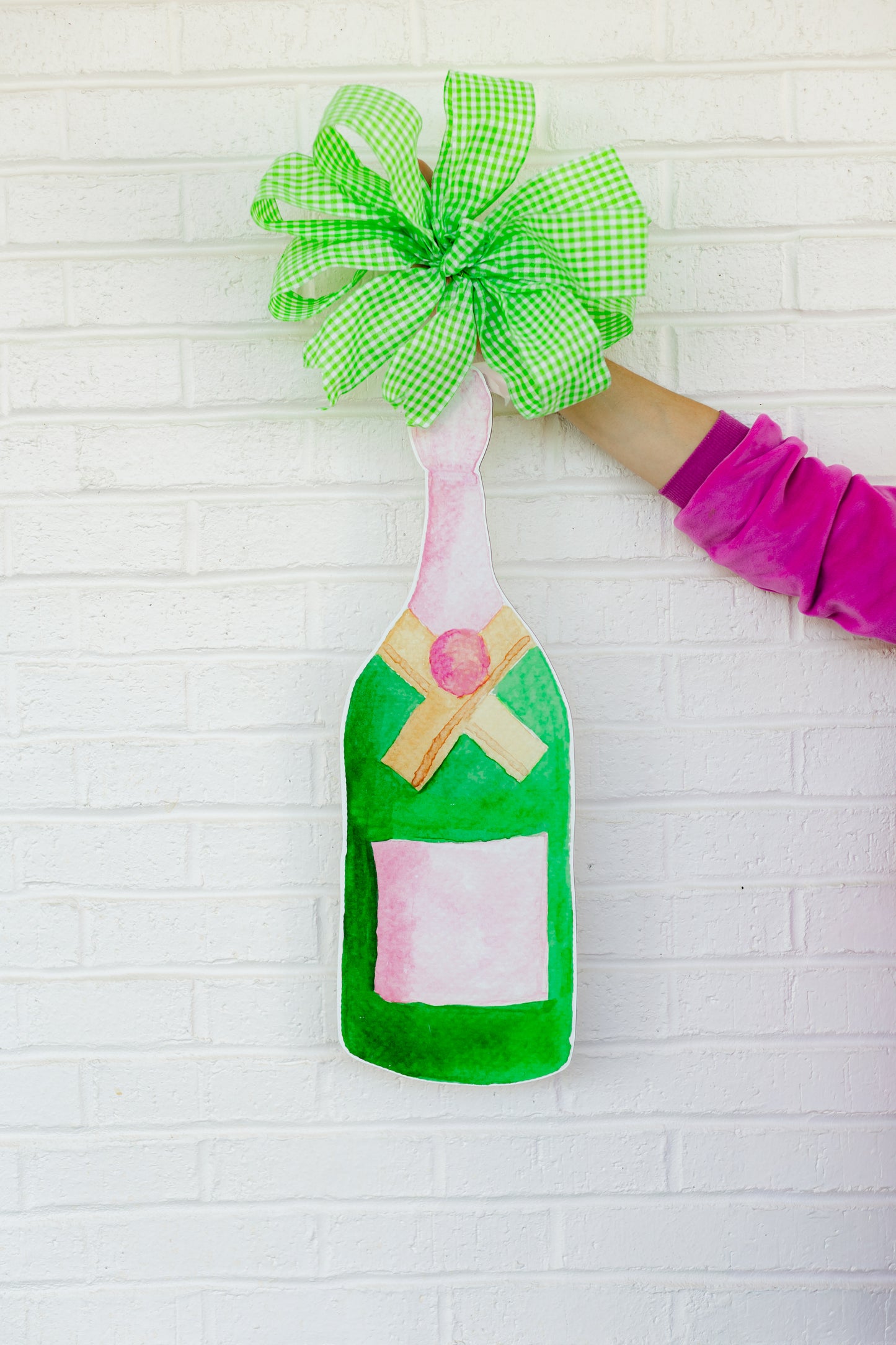 "Raise a Glass" Champagne Bottle Hanger