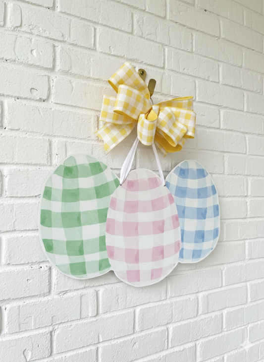 The Gingham Egg Trio