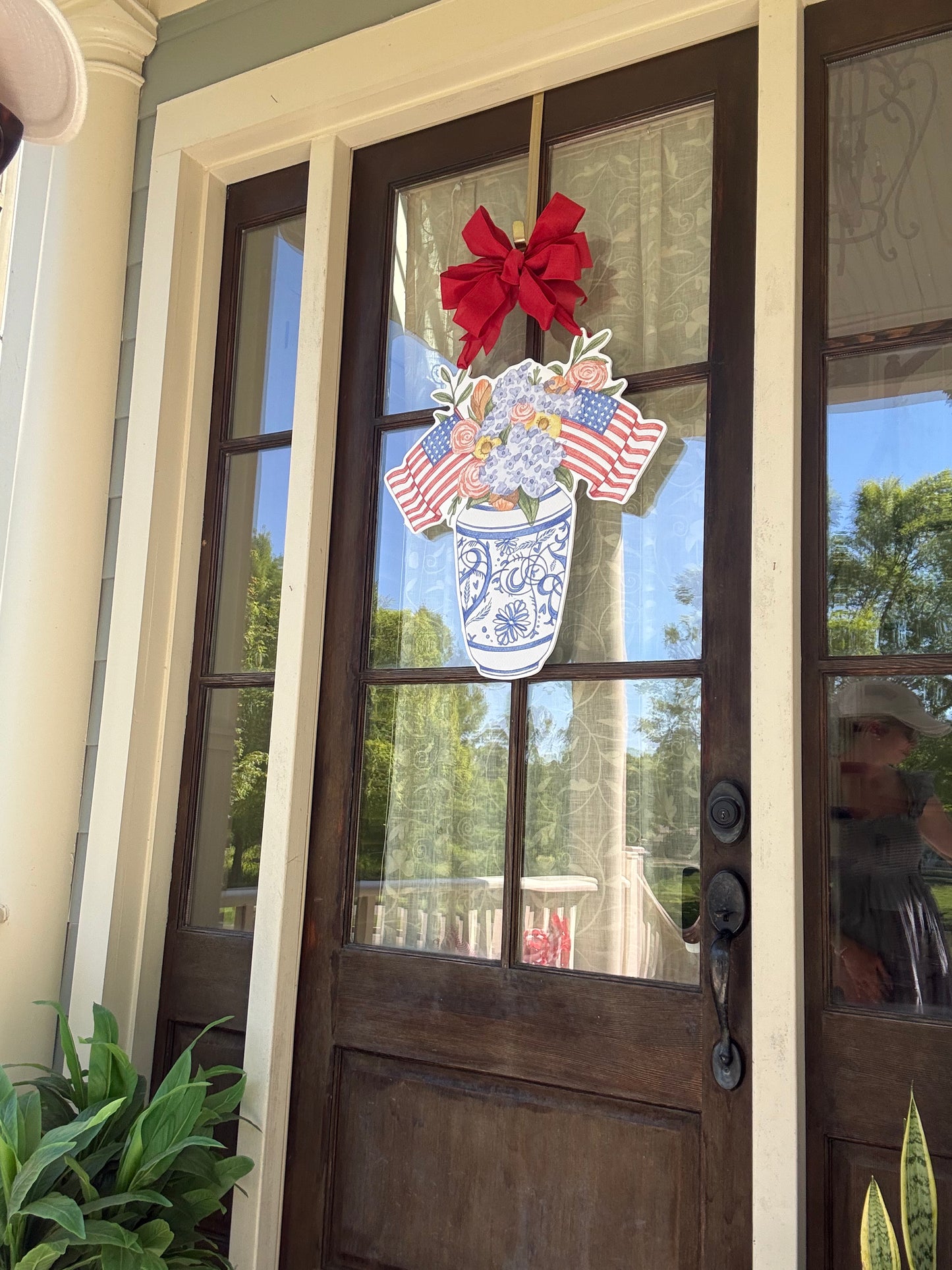 Patriotic Chinoiserie Jar Hanger