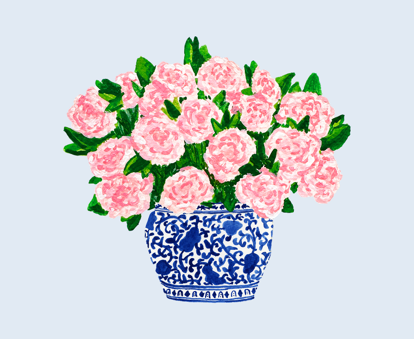 "The Peony Jar" Hanger