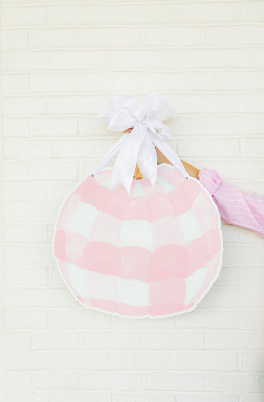 Rose Gingham Pumpkin Hanger